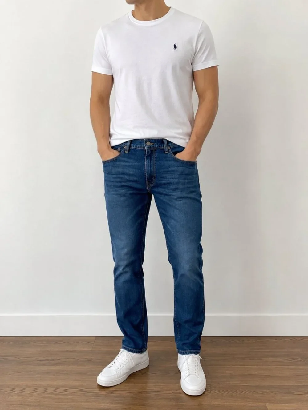 Polo Ralph Lauren Varick Slim Straight Jeans Men 34x30 Stretch Blue Denim